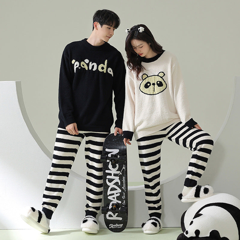 Matching Pandas Warm Fleece Pajamas Set - Ultra Soft