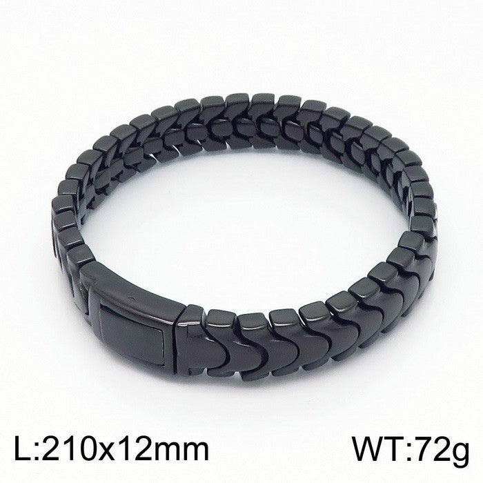 Custom Brushed Mens Bracelet 21cm