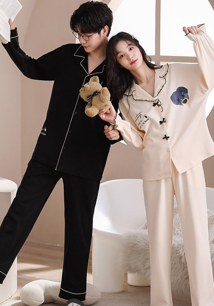 Loungewear PJs Set for Girlfriend Boyfriend 100% Cotton