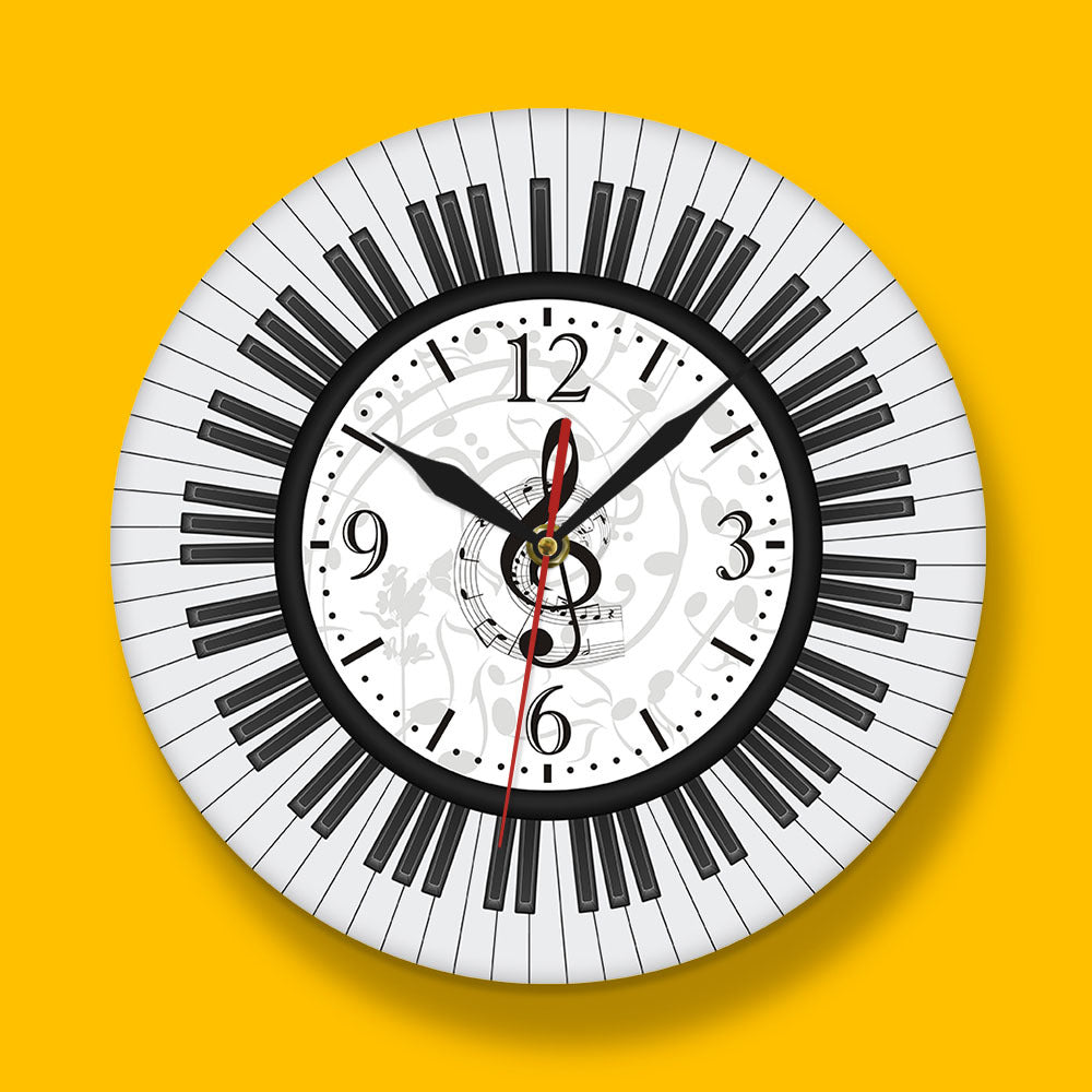 Wall Deco Clock Gift for Piano Teacher