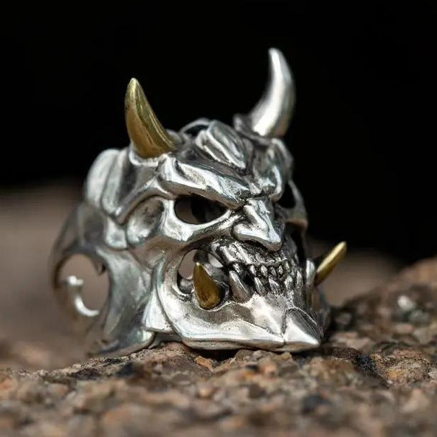 Custom Skull Punk Style Mens Ring