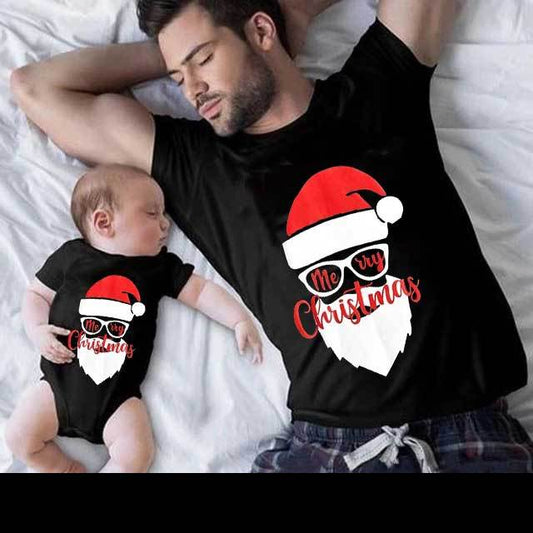 Father and Baby Matching Christmas Tshirts