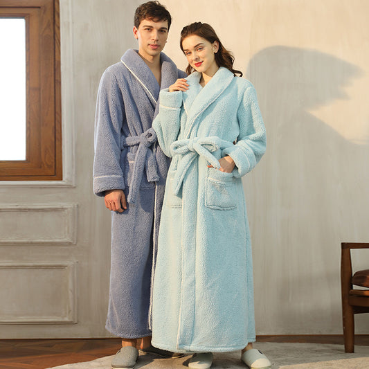 Premium 100% Thickened Flannel Nightgown Set for 2