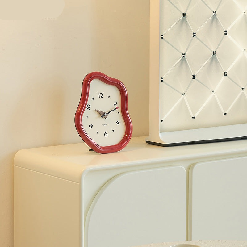Artistic Distorted Table Clock with Silent Movement