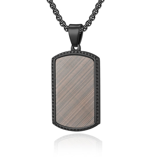 Custom Thick Chain Army Pendant Mens Necklace