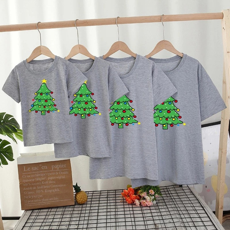 Family Matching Xmas Holiday Tshirts Set of 4