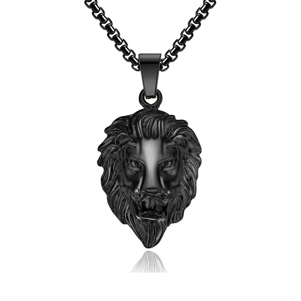 Loin Face Mens Thick Chain Necklace