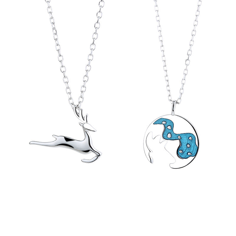 Matching Deer Romantic Necklaces Set for Couples