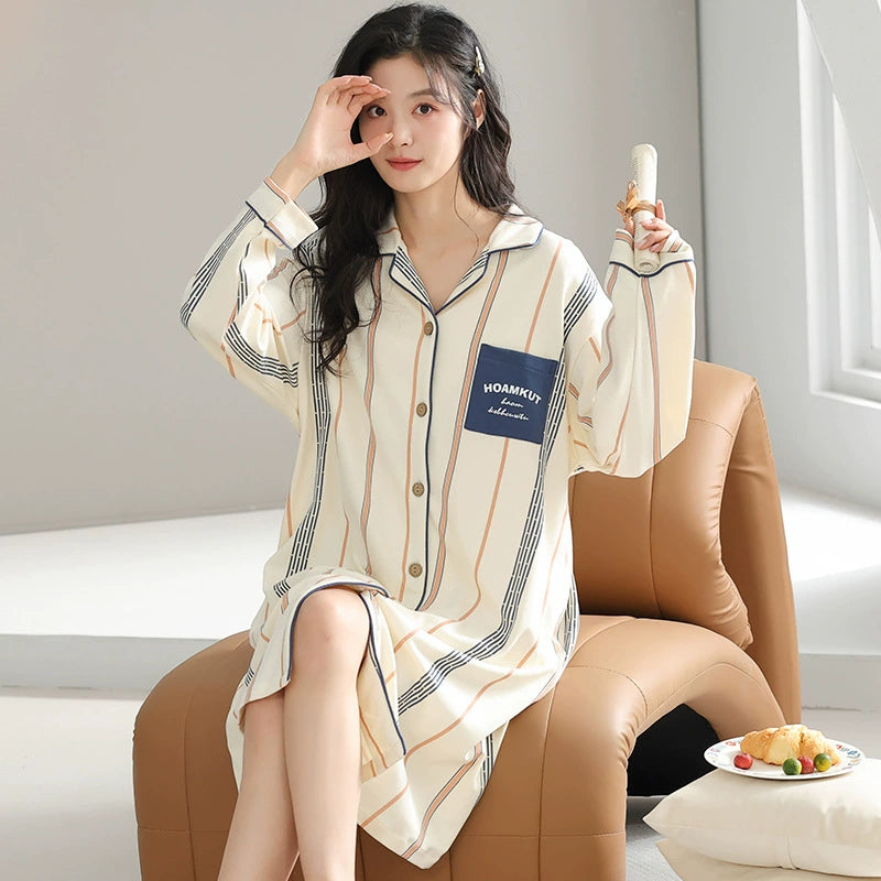 Gullei™ Knee Length Long PJs Shirt Organic Cotton