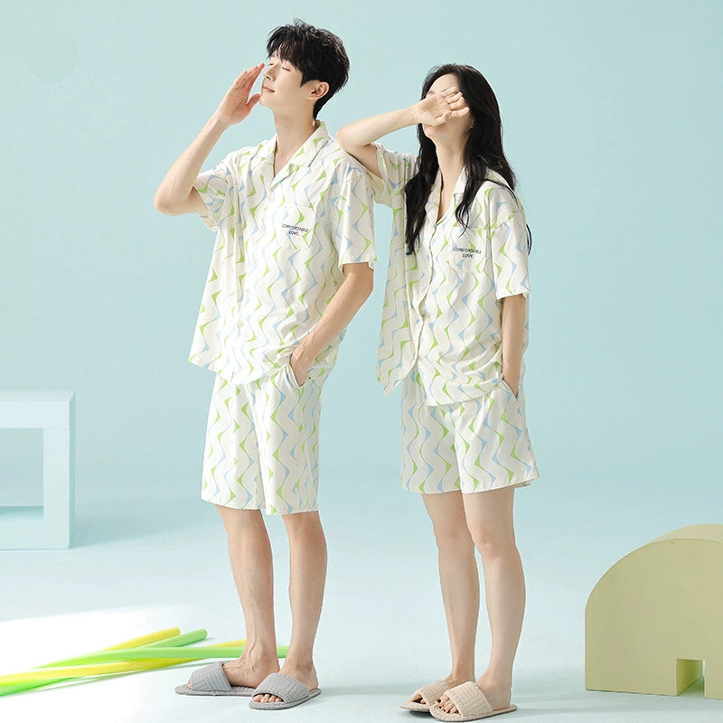 Gullei™ Matching Sleepwear Set Short Sleeve 100% Cotton