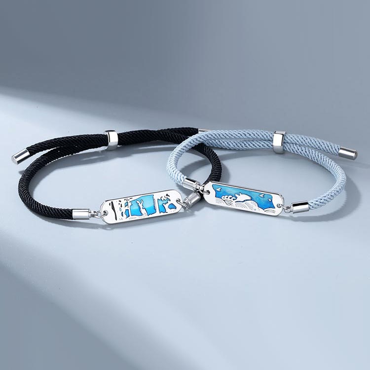 Forest Ocean Bracelets Set for Him and Her