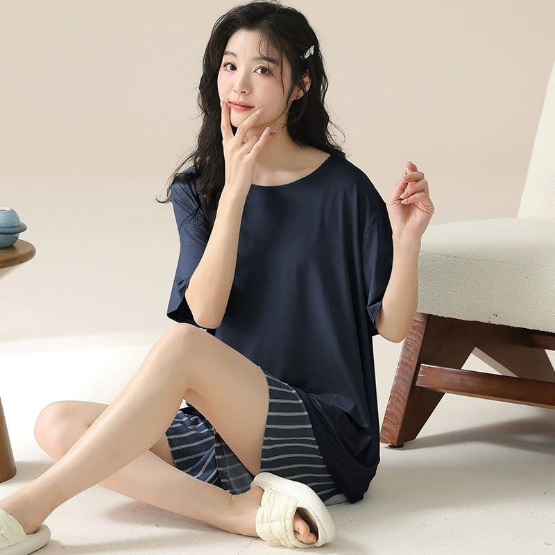 Gullei™ Short Sleeve Pajamas Set Organic Cotton Summer