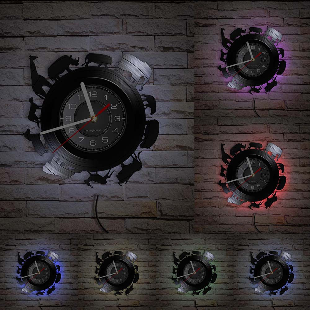 Vinyl Wall Deco Clock Gift for Zoo Caretaker