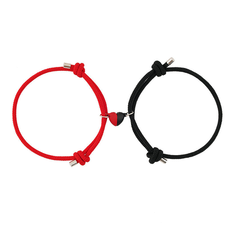 Magnetic Heart Promise Bracelets for Couples