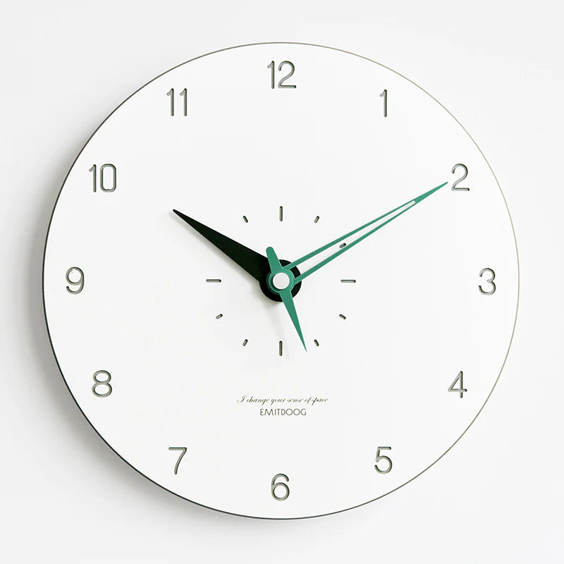 Modern Minimalist Silent Wall Clock – 12" (Non-Ticking)