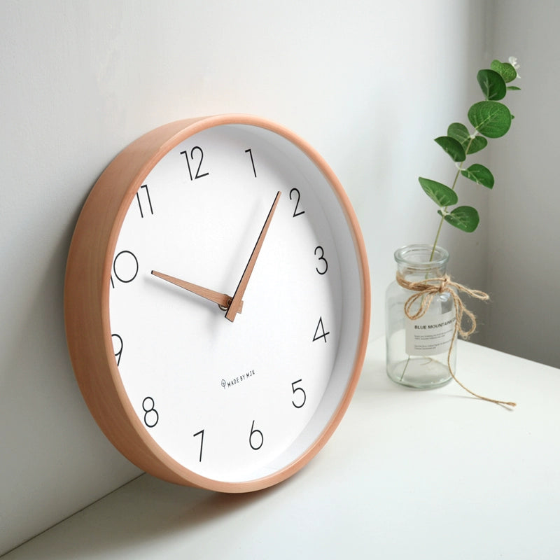 Gullei™ Nordic Solid Wood Analog Silent Wall Clock