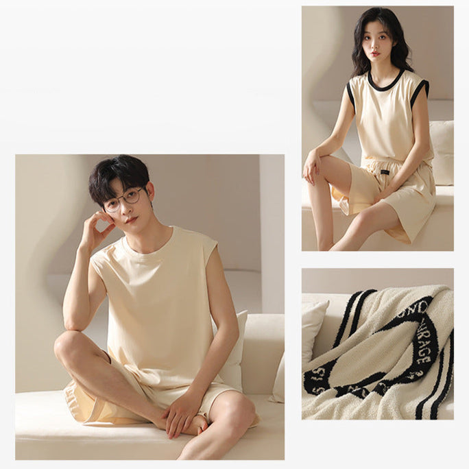 Gullei™ Matching Summer Pajamas Set Sleeveless Modal