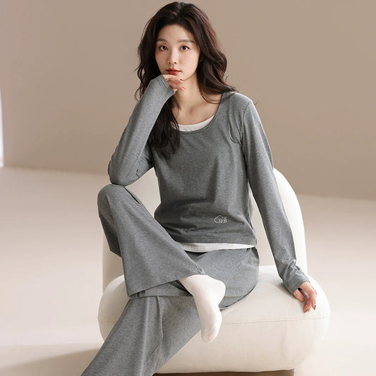 Gullei™ Minimalist Sporty PJs Set 100% Organic Cotton