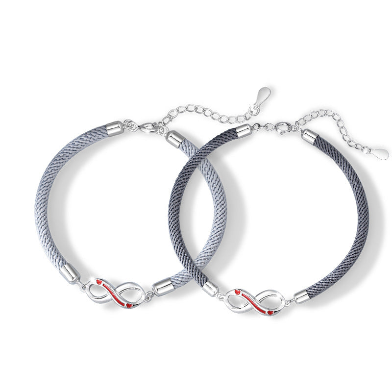 Infinity Distance Relationship Promise Bracelets for Couples