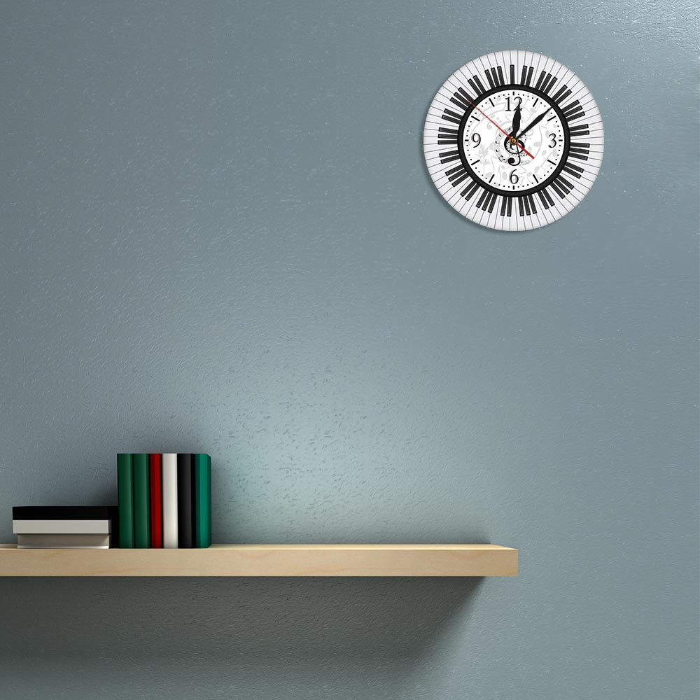 Wall Deco Clock Gift for Piano Teacher