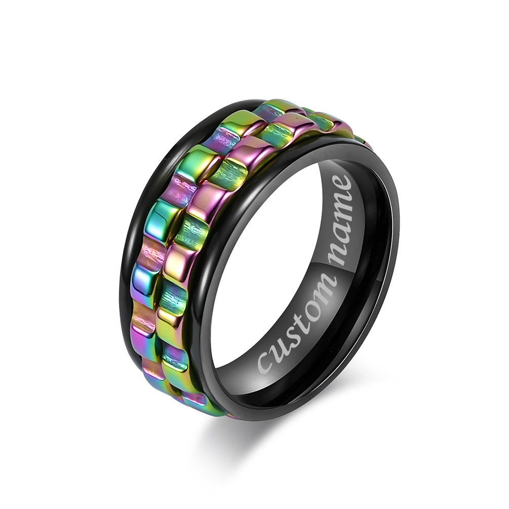Custom Name Fidget Spinner Ring