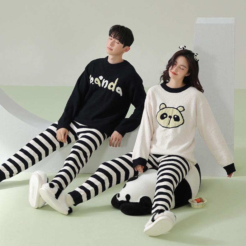 Matching Pandas Warm Fleece Pajamas Set - Ultra Soft