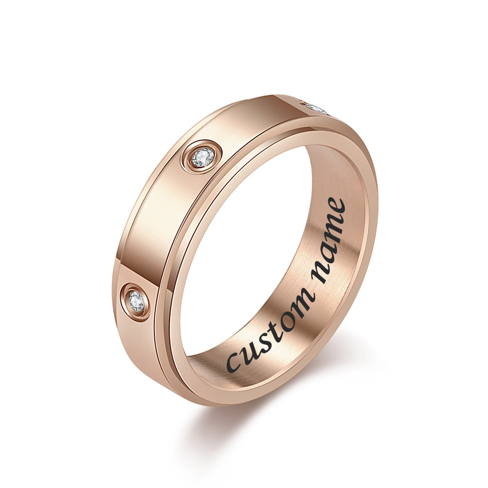 Engraved Fidget Spinner Promise Ring for Guys