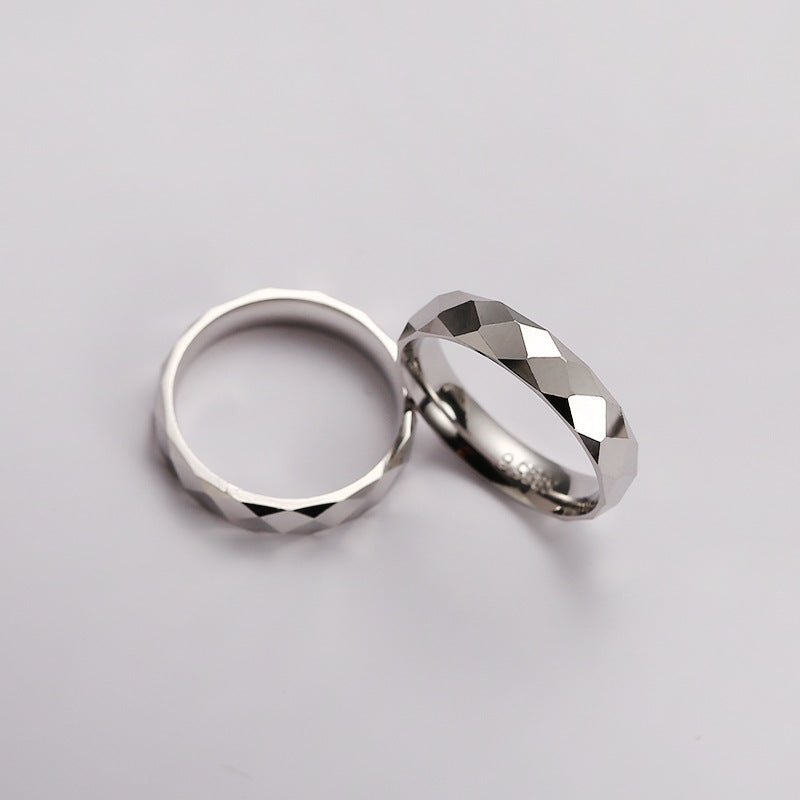 Personalized Name Couple Engagement Rings Set