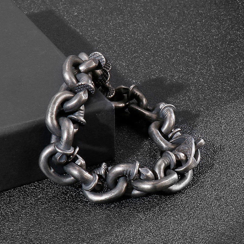 Vintage Nails Chain Bracelet for Men 23cm