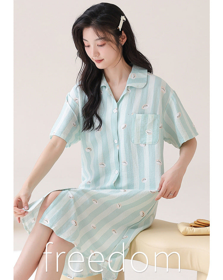 Gullei™ Long Shirt Nightwear Organic Cotton Summer