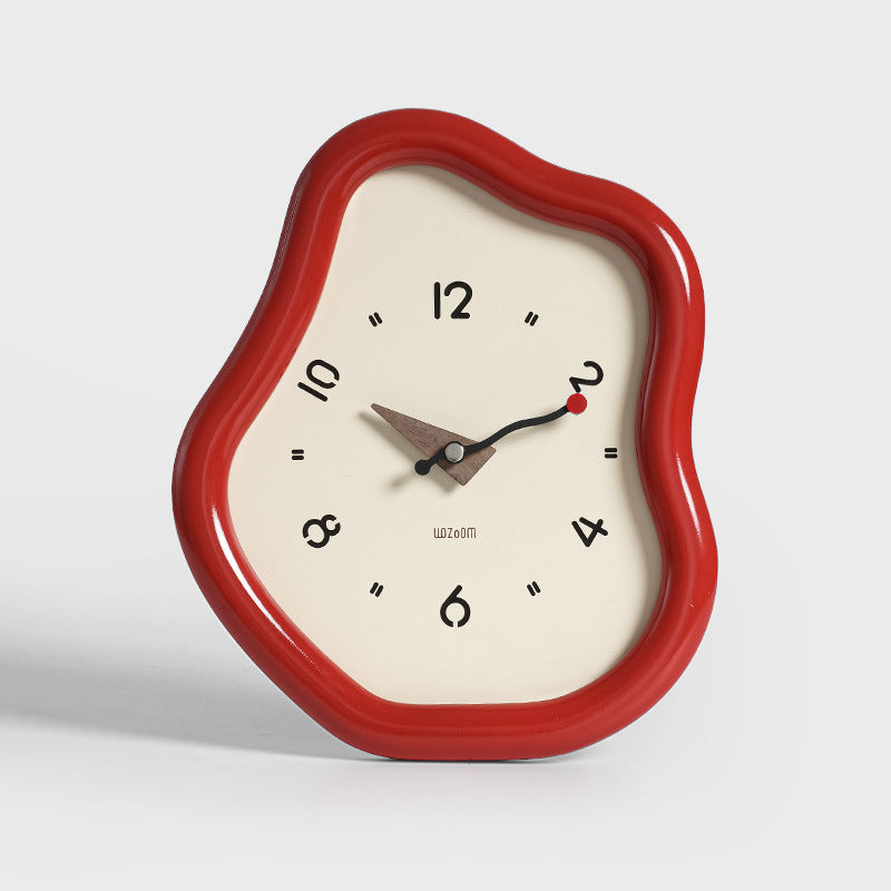 Artistic Distorted Table Clock with Silent Movement