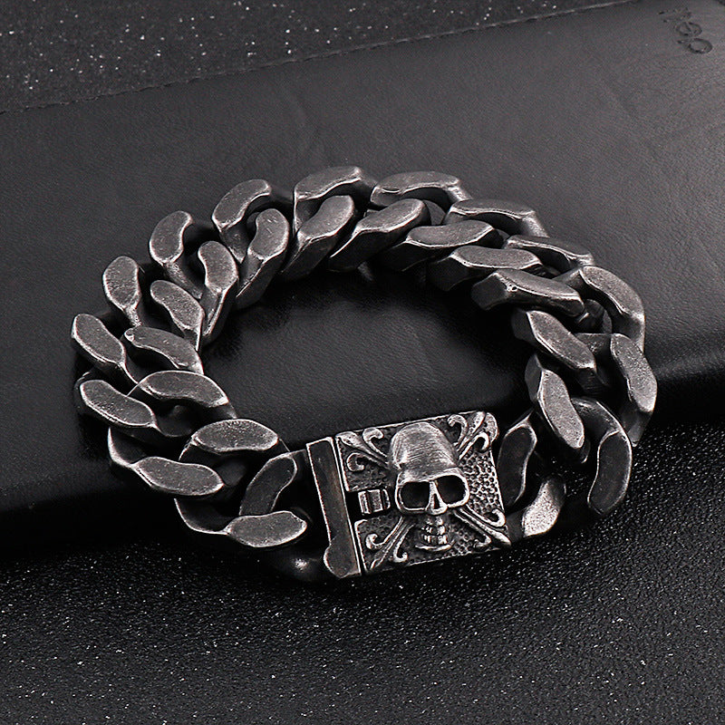 Personalized Cuban Chain Mens Bracelet 22cm