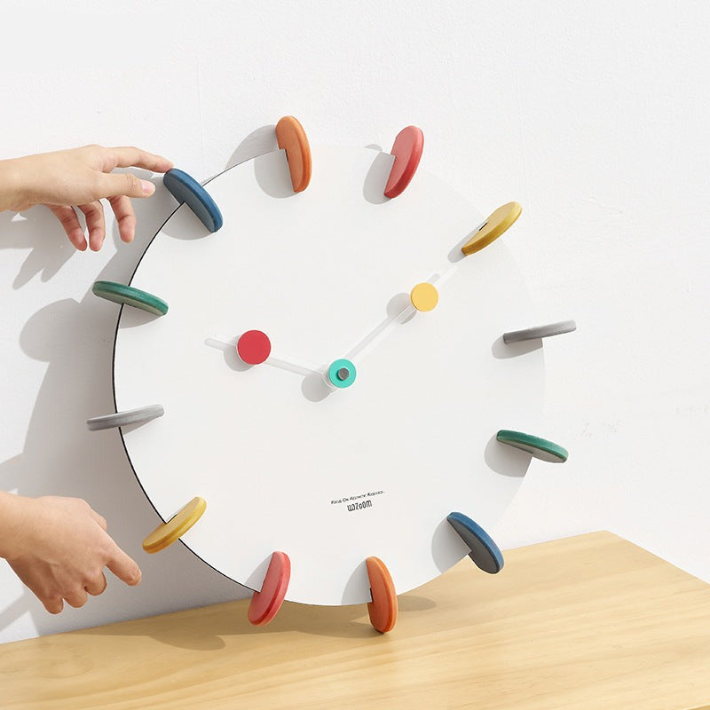 Cute Cat Face Silent Wall Clock for Kids Bedroom