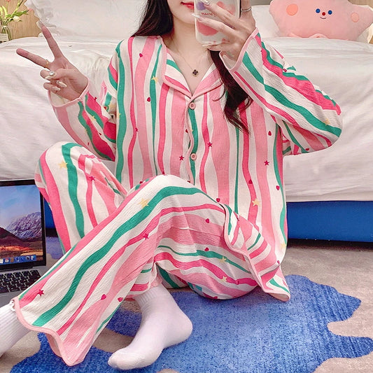 Cute Pattern Pajamas Set 100% Organic Cotton