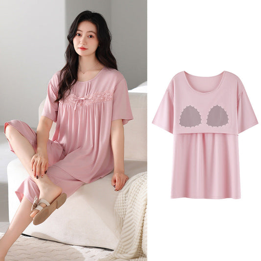 Modal Lace Padded PJ Set