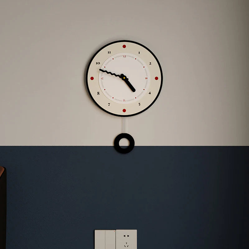 European Style Pendulum Analog Wall Clock — 12" Silent (Acrylic)