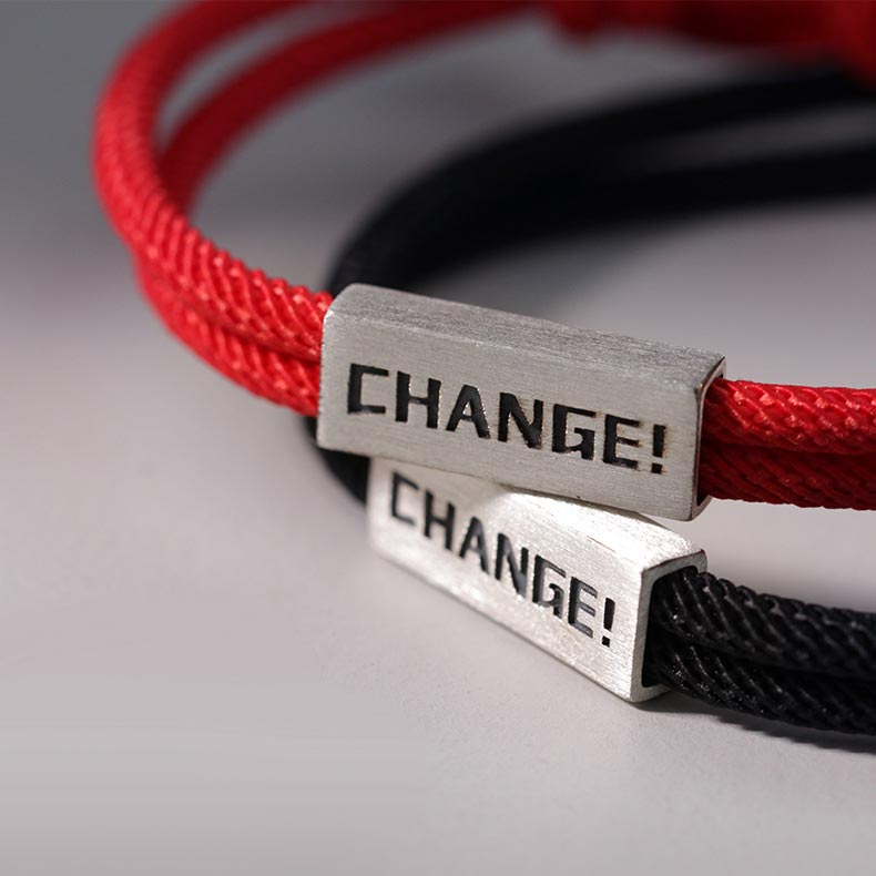 Change Engraved Couple Bracelest Set for 2