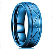 Personalized Brushed Mens Wedding Band Matte Finish