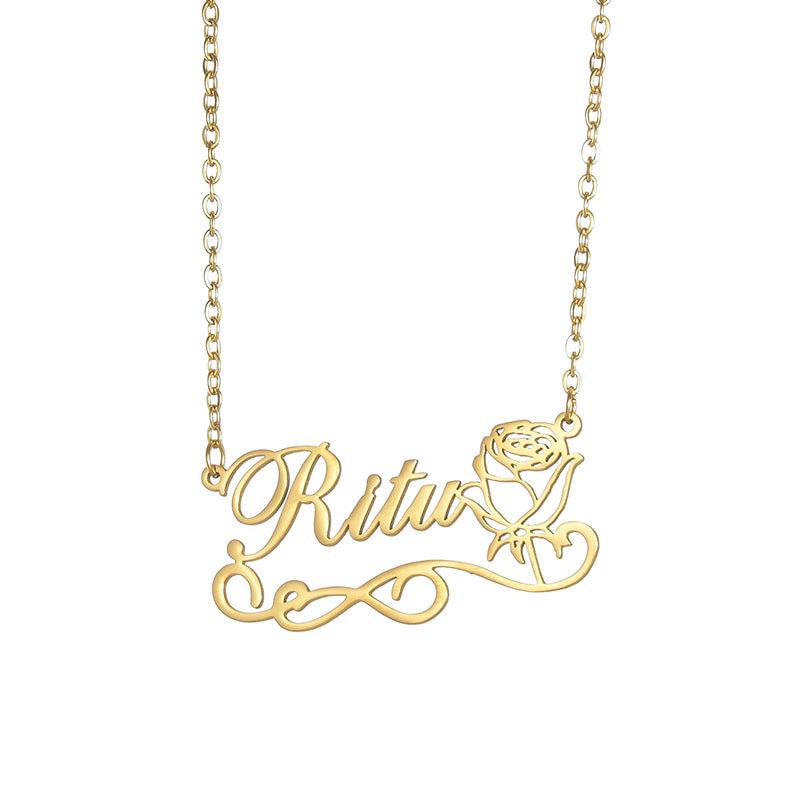 Rose Personal Name Necklace