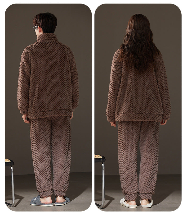 Matching Couples Flannel Pajamas Set