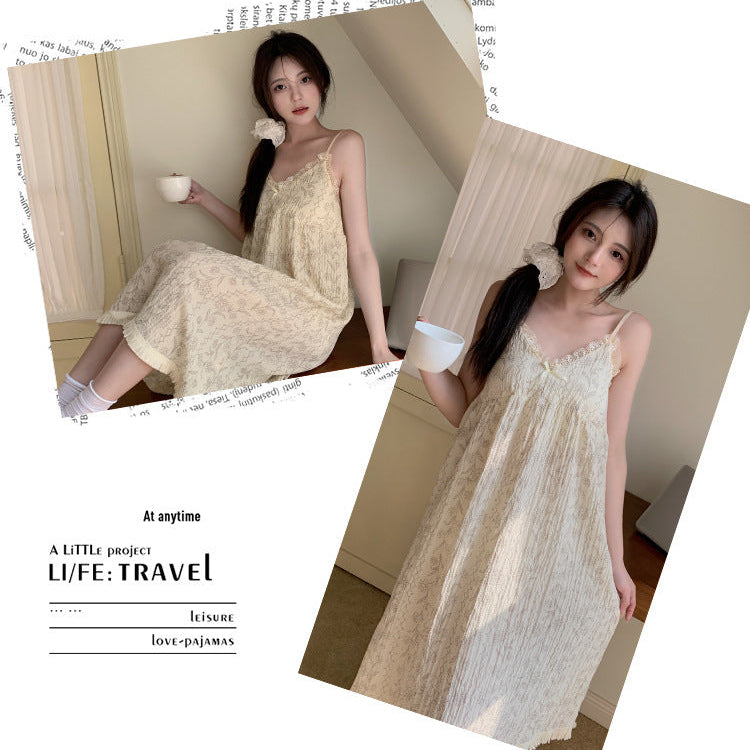 Slip Long Padded Bra Nighty 100% Polyester