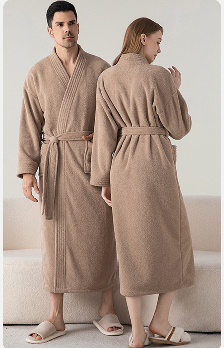 Thickened Flannel Matching Winter Robes Set