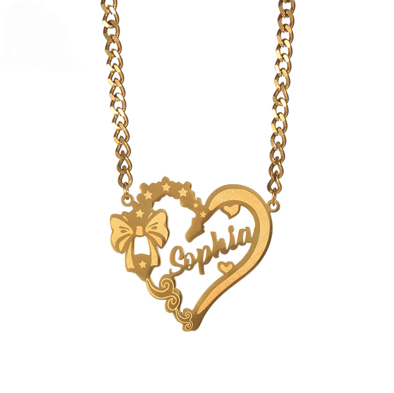 Cute Heart Personal Name Necklace