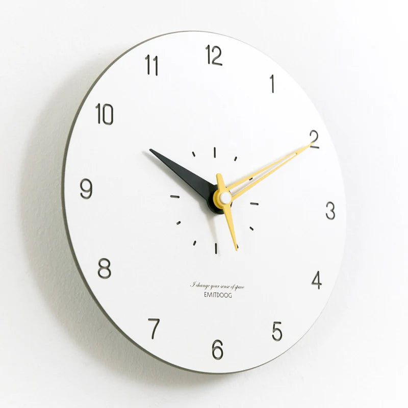 Modern Minimalist Silent Wall Clock – 12" (Non-Ticking)