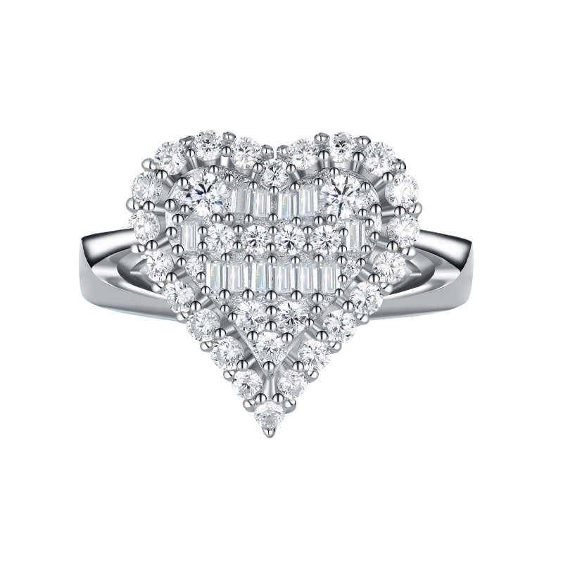 Cluster Flower Lab-Created Diamond Ring