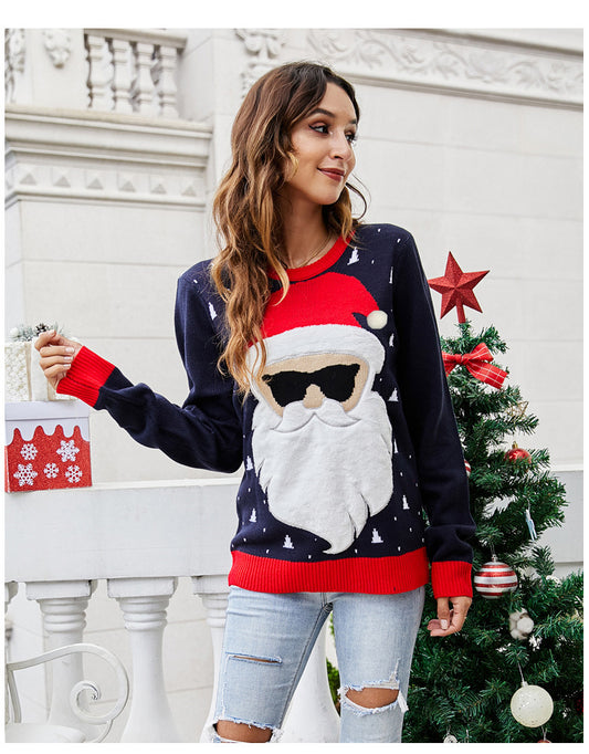 Cute Santa Ladies Christmas Jumper Holiday Sweater