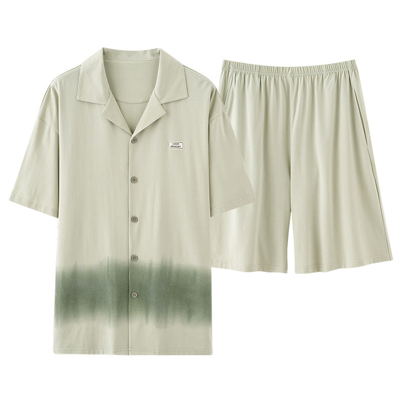 Soft Modal Couple Pajamas - Classic Short Sleeve Set