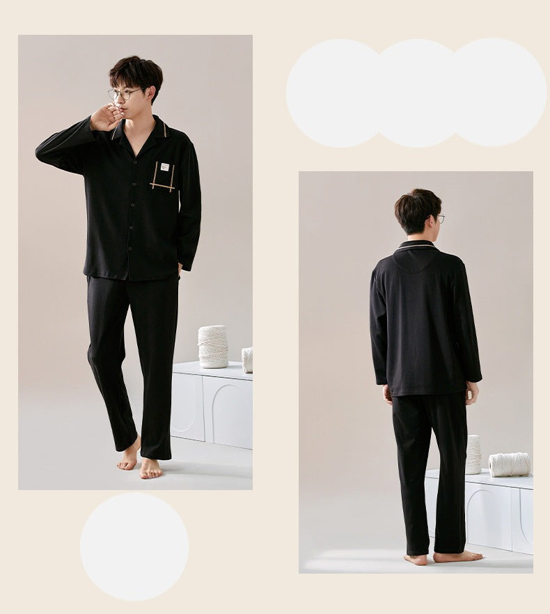 Couples Matching Black PJs Nightwear Pajamas Set