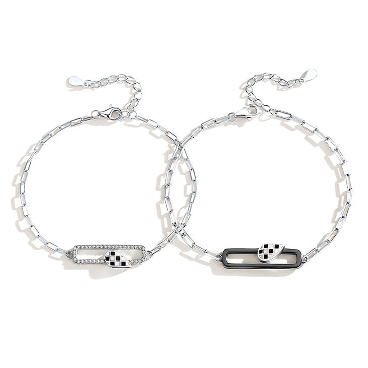 Magnetic Hearts Couple Promise Bracelets Set
