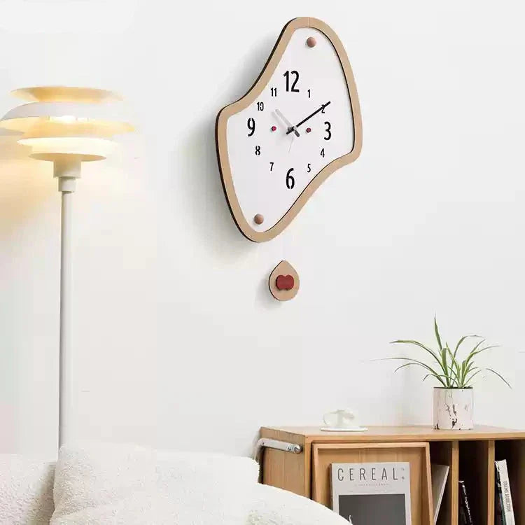 Odd Shaped Modern Silent Wall Clock – Artistic Asymmetrical Design